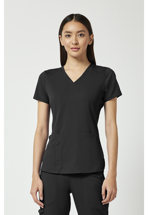MED COUTURE V-Neck Shirttail Top MC7459