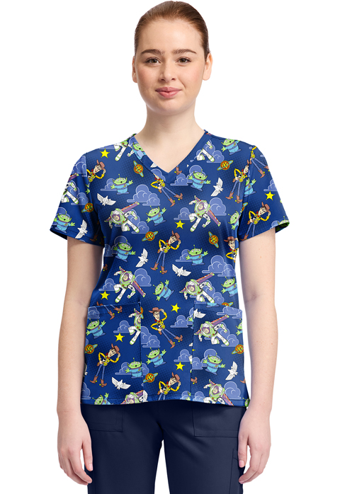 TOONIFORMS Print V-Neck Top TF796