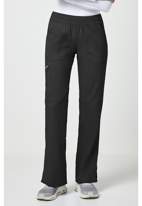CHEROKEE Mid Rise Straight Leg Pull-on Pant WW110