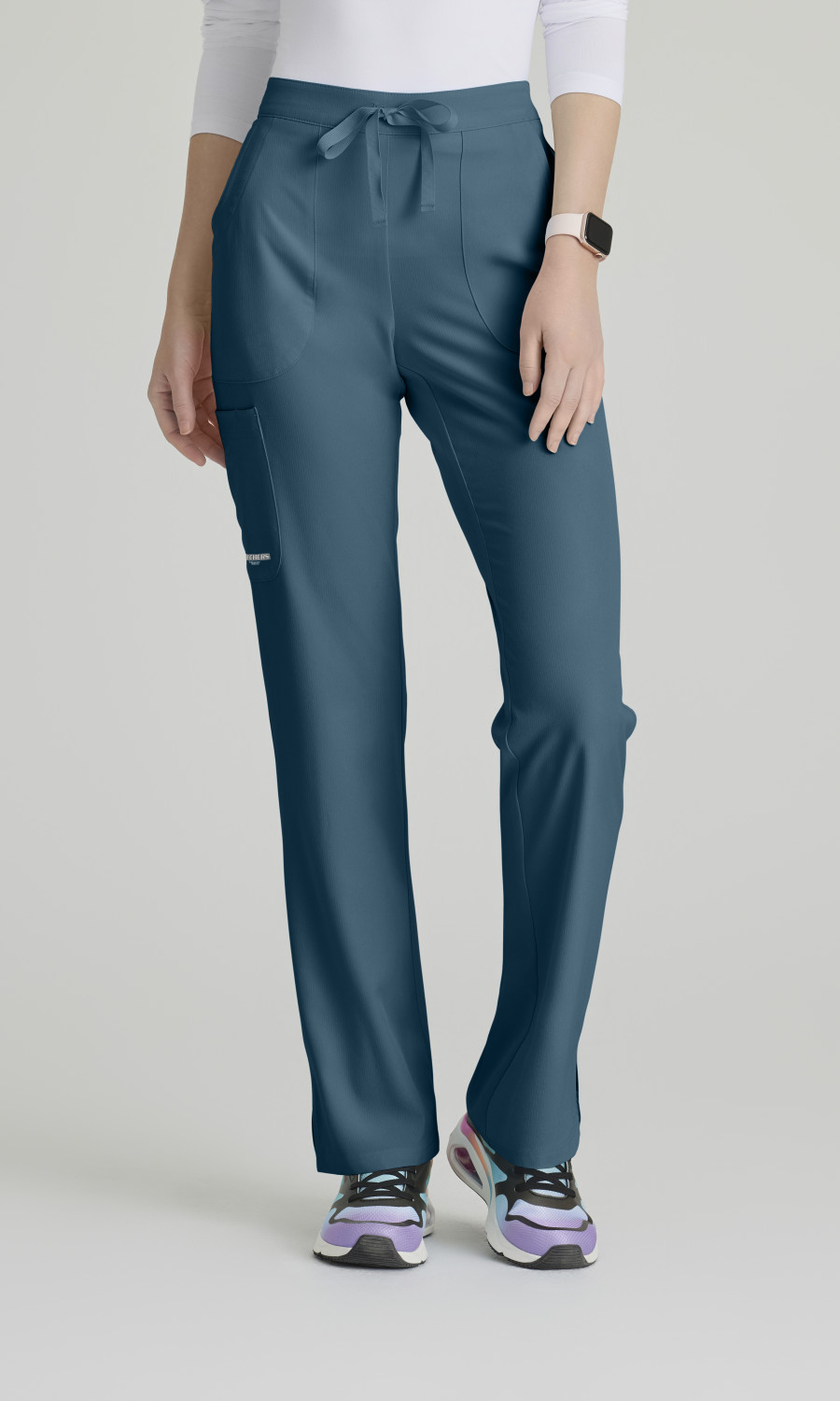 Skechersâ„¢ by Barco Women's Cargo Scrub Pant with Drawstring Elastic Waistband SK201P